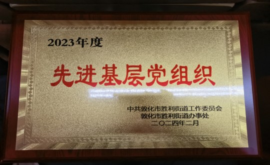 2024年2月1日，物业总公司敦化项目党支部被授予“2023年度先进基层党组织”荣誉称号_副本.jpg